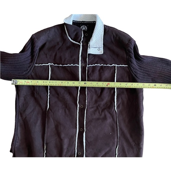 Carolyn Taylor Suede Sweater brown Jacket size : XL - Picture 7 of 8